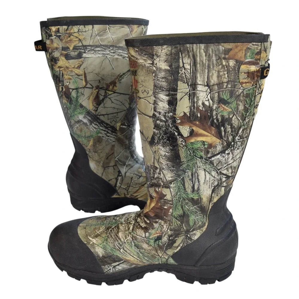 Guide Gear Men's Size 13 Rubber Hunting Boots 2400G Thinsulate Realtree Xtra